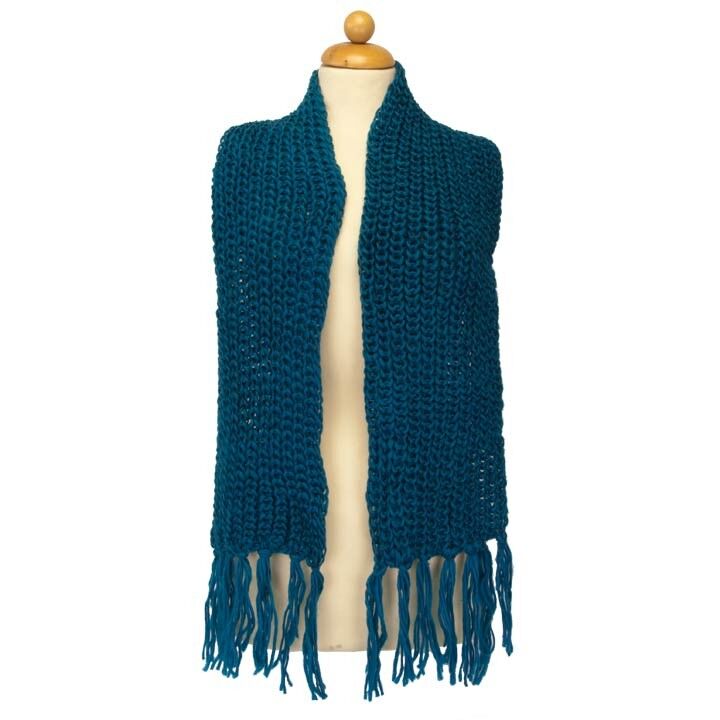 Sciarpa Donna Classica, 150x14cm, Blu