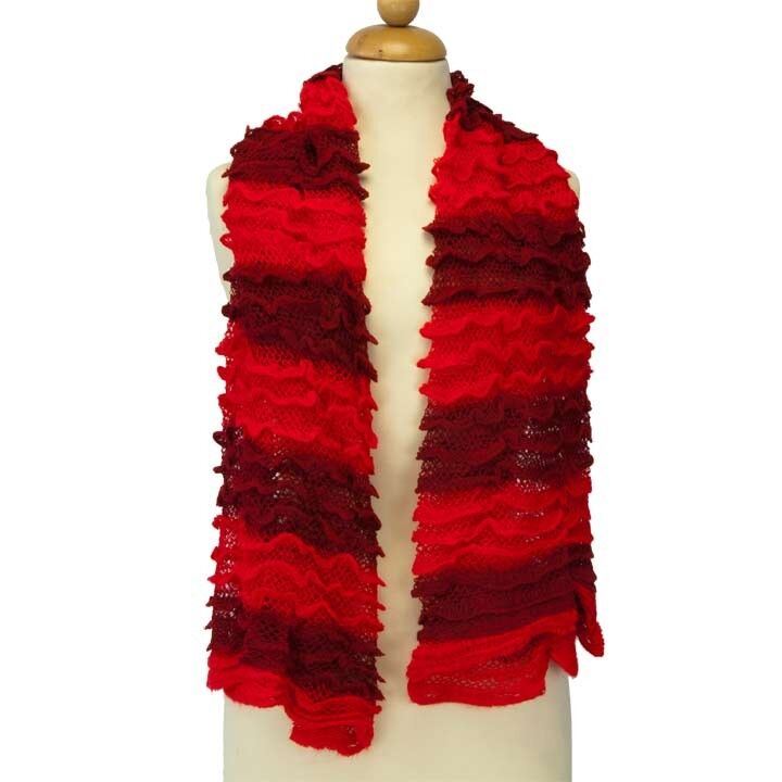 Leichter Damenschal, 160x13cmm, Rot
