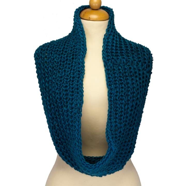 Sciarpa rotonda, 52x20mm, blu