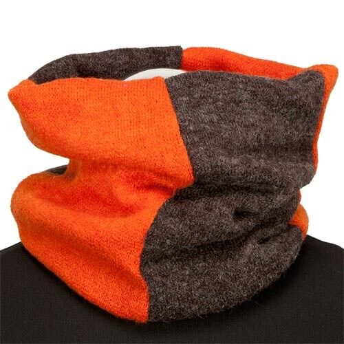 Scaldacollo, 24x24cm, marrone-arancione