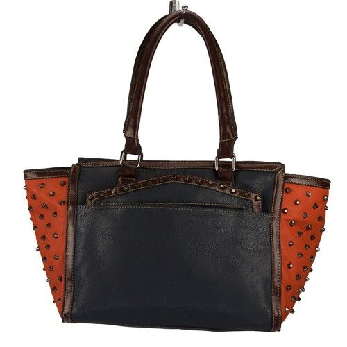 Borsa alla moda Clea con custodia, blu/arancione/marrone