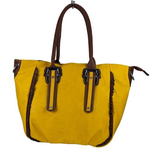 Borsa alla moda Claudia, giallo/marrone