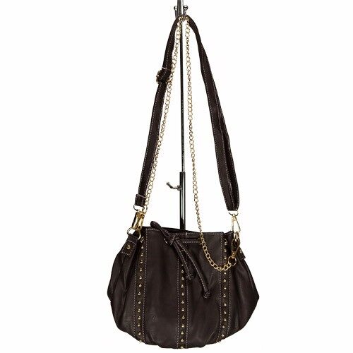 Modische Handtasche, Sacktasche, Dunkelbraun