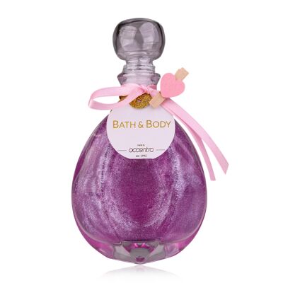 Gel douche et bain moussant VENECIA 180ml, violet nacré pailleté-492740