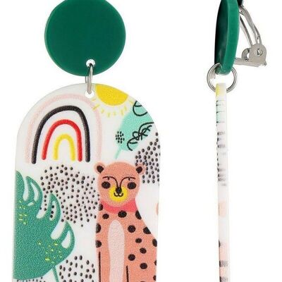 Boucles d'oreilles clip Felica en acier inoxydable