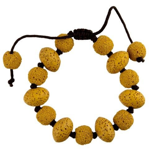 Bracciale lava colorata, oro