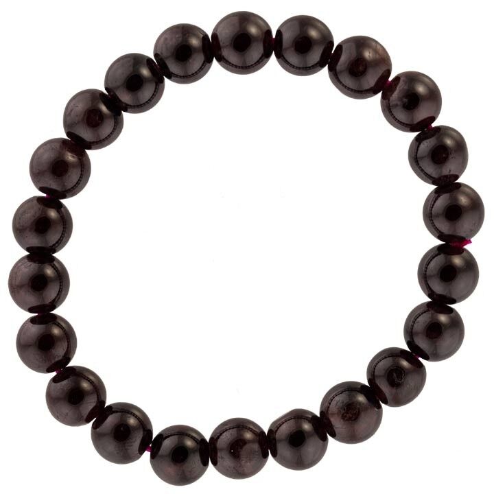 Bracelet Ball, Garnet, 7mm