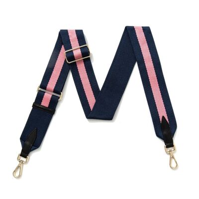 Bag Strap with Canvas Texture and LeatherEnds-Modern Streaks