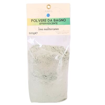 Effervescent and scented bath powder - Lime Mediterraneo