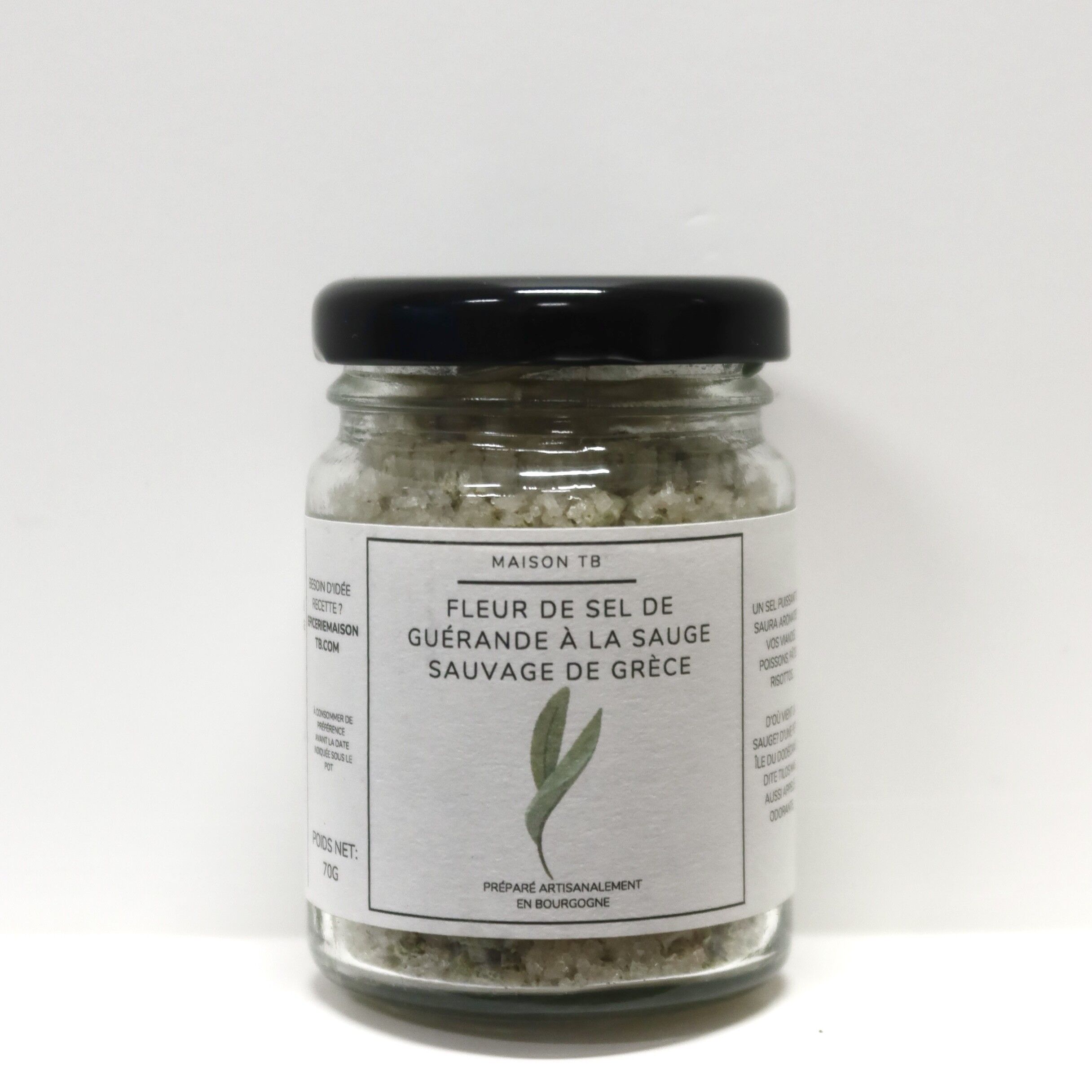 Fleur de Sel aus Guérande mit wildem Salbei aus Griechenland 70g