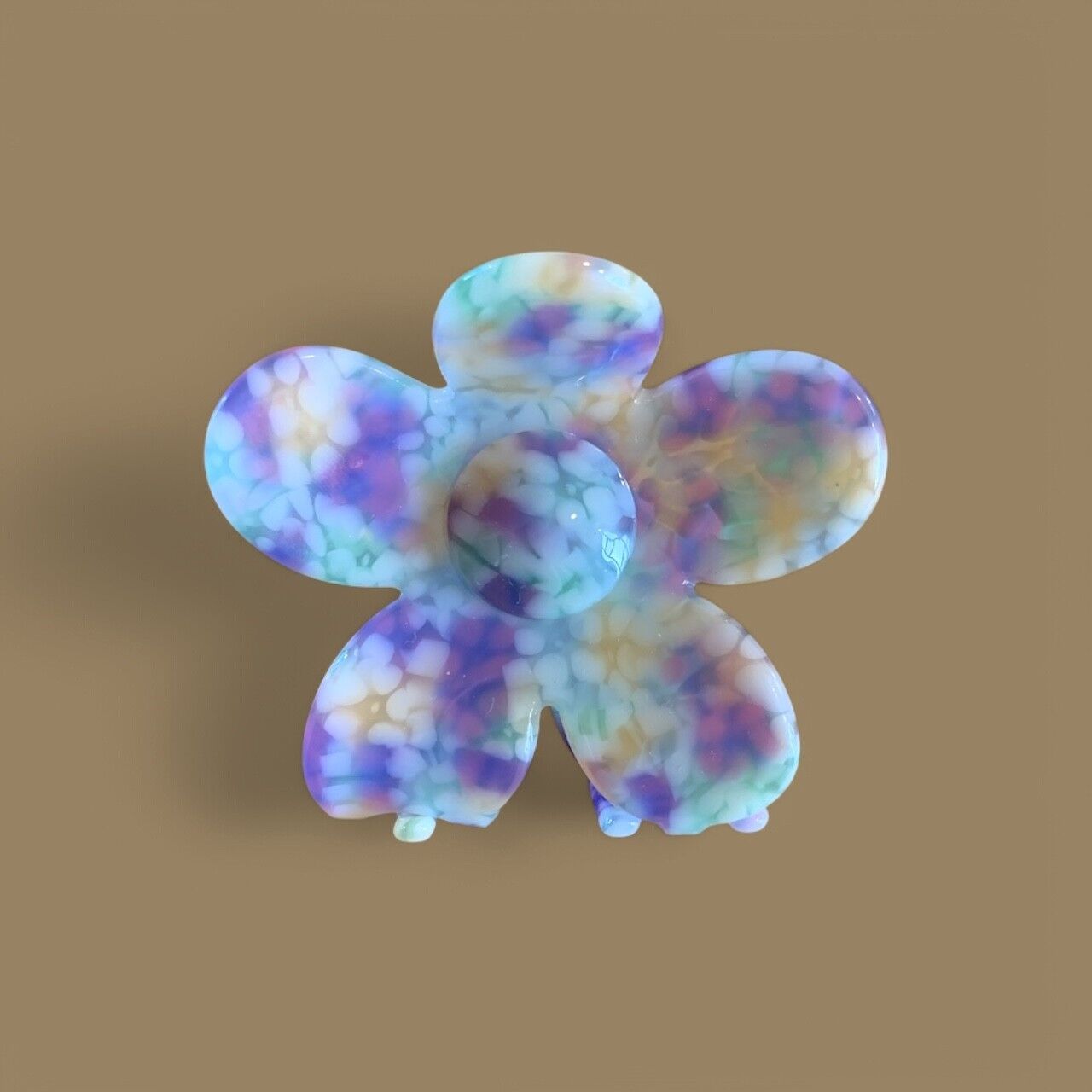 GM Blumen-Haarspange - Flieder/Minze