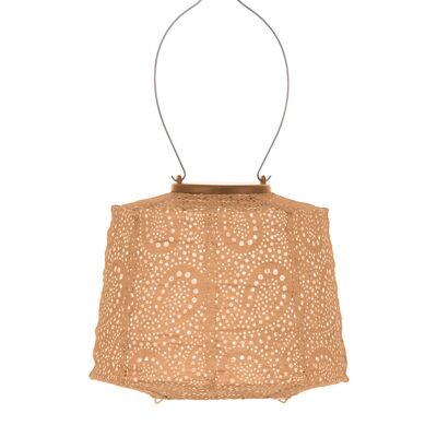 Lampe solaire Paisley Lanterne Lumiz - 20 cm - Abricot