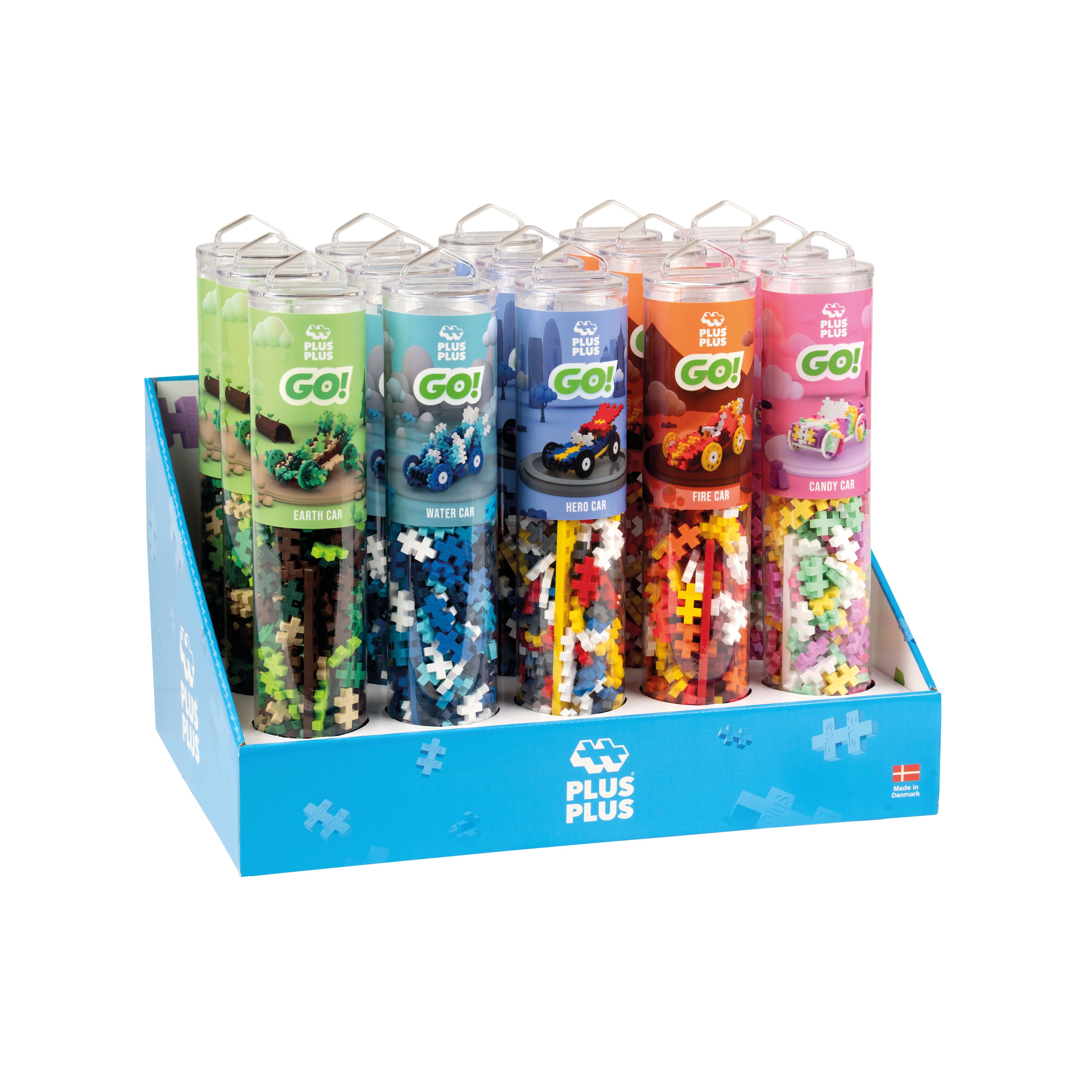 Display 15 Tuben 200 Stück "Autos" / Konstruktionsspiel / Pädagogisch / Feinmotorik