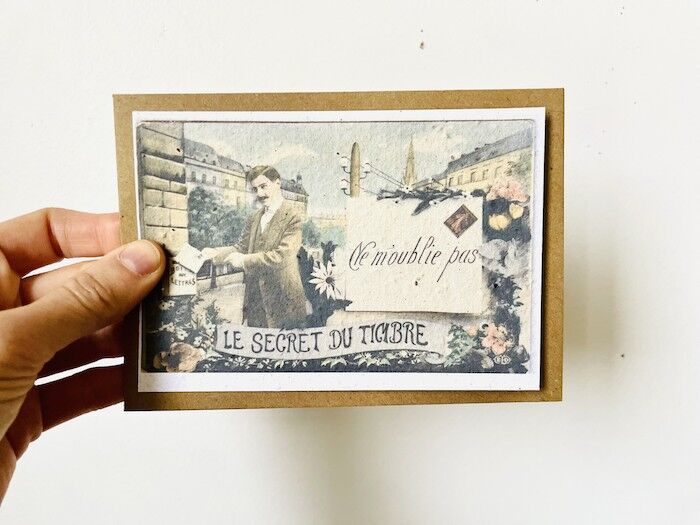 Carta piantabile "non ti scordar di me" vintage