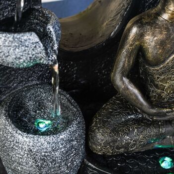 Fontaine d'Intérieur - Harmonie - Ambiance Détente - Statuette Bouddha avec Lumière Led Colorée - Idée Déco 10