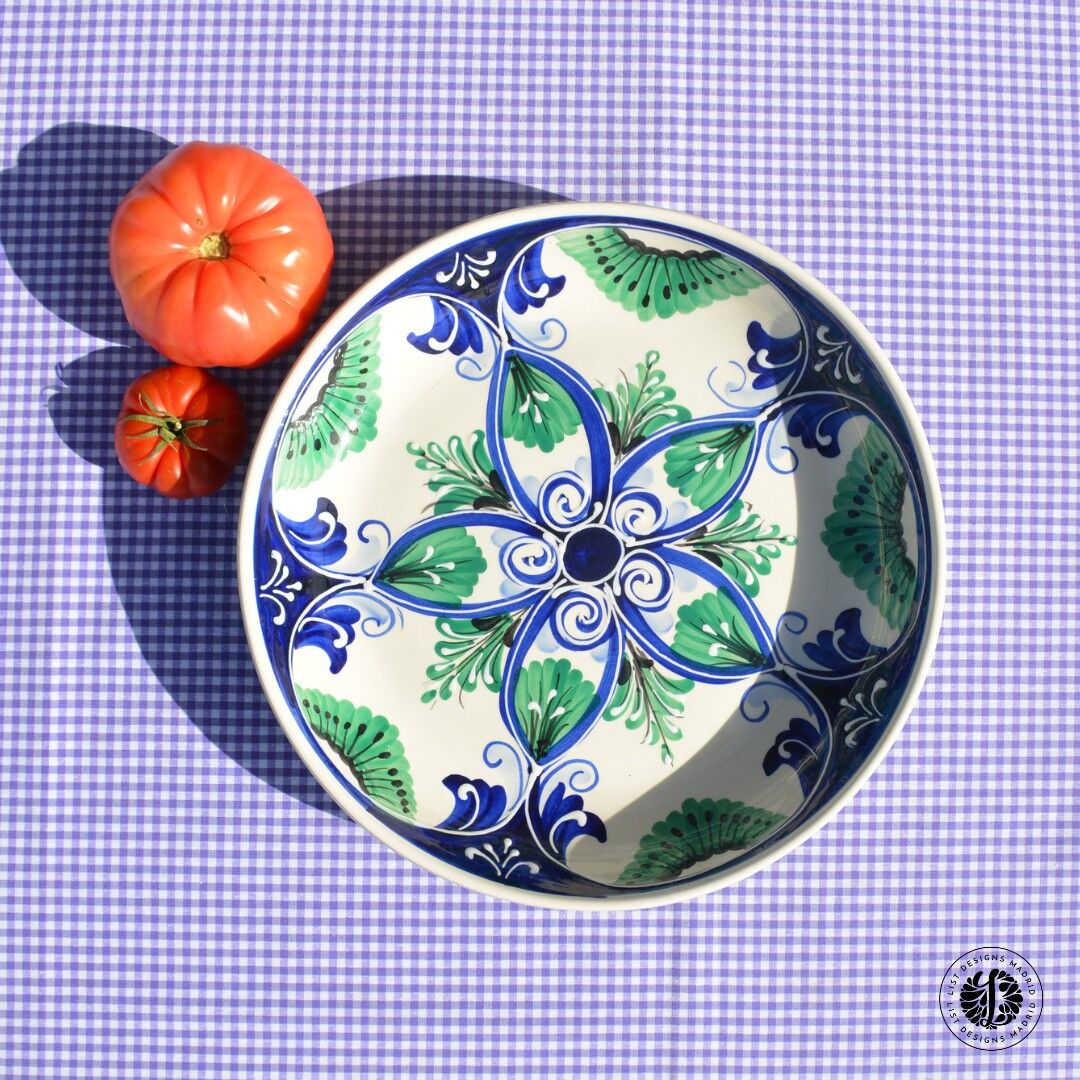 Piatto da portata Blu e Verde | Spagnolo e fatto a mano