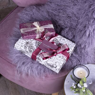 2m Luxury Ribbon Gift Wrapping Sets 2 colours Red