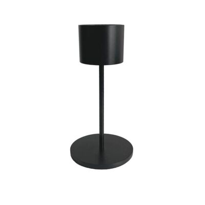 Portacandela per 2 perle NERO