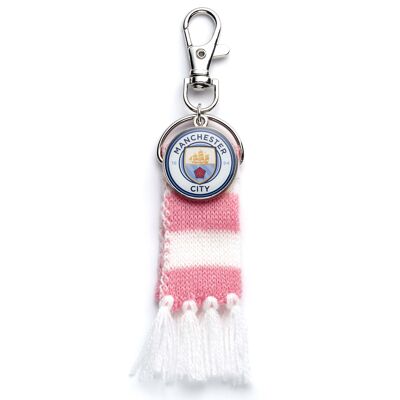 Porte-sac à dos avec écharpe rose et logo du club de football de Manchester City