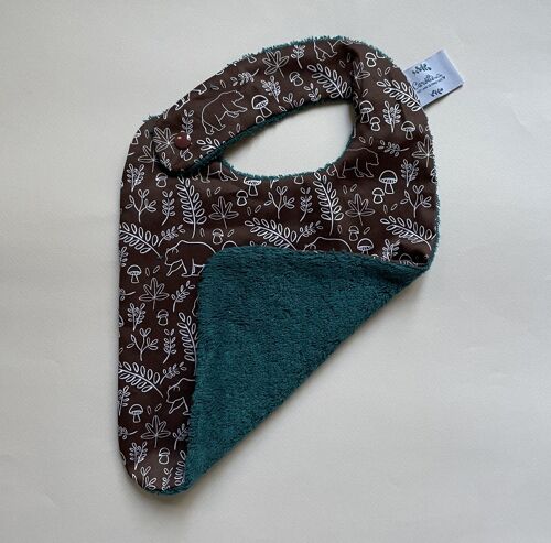 Bavoir en coton bio Ours brun