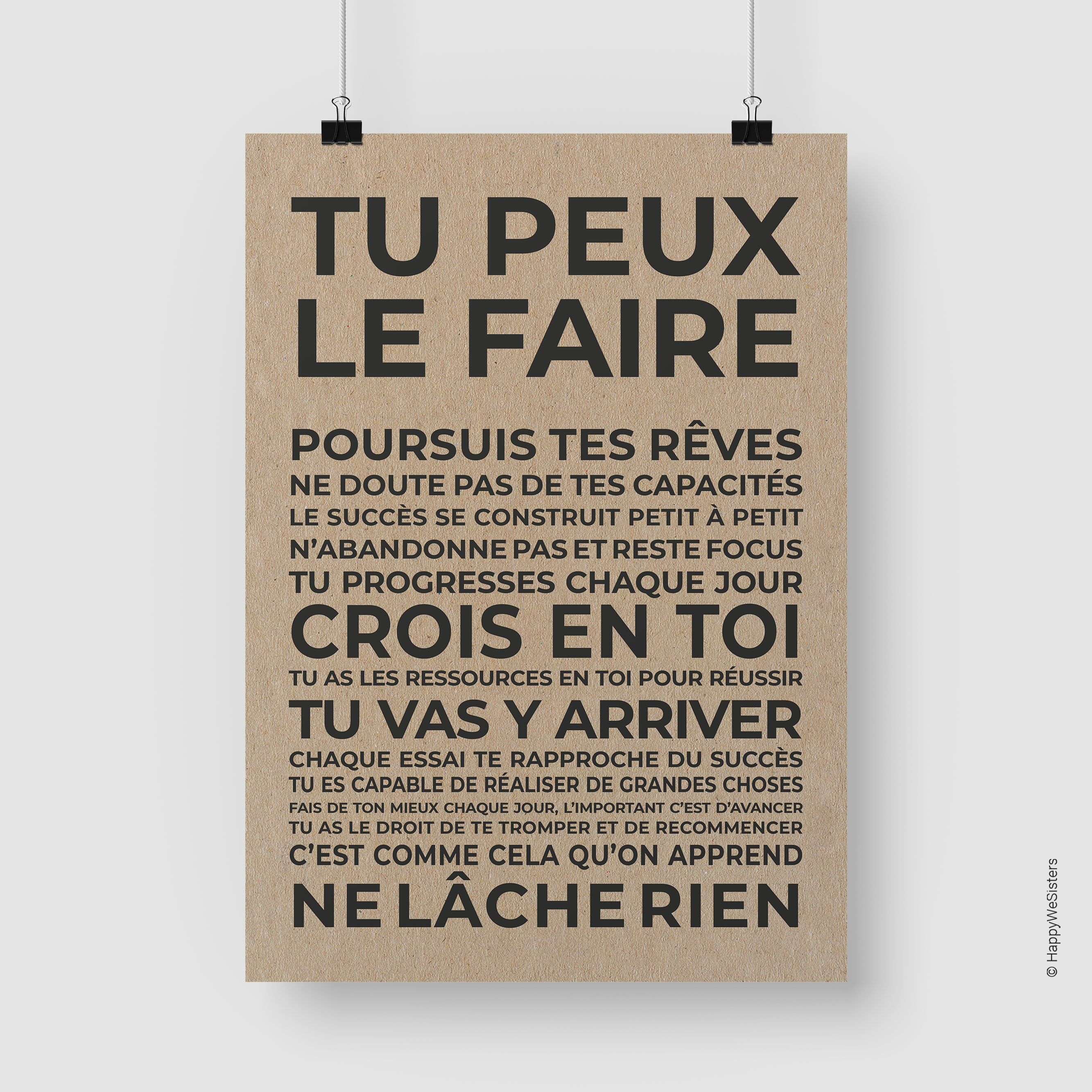 AFFICHE "TU PEUX LE FAIRE"