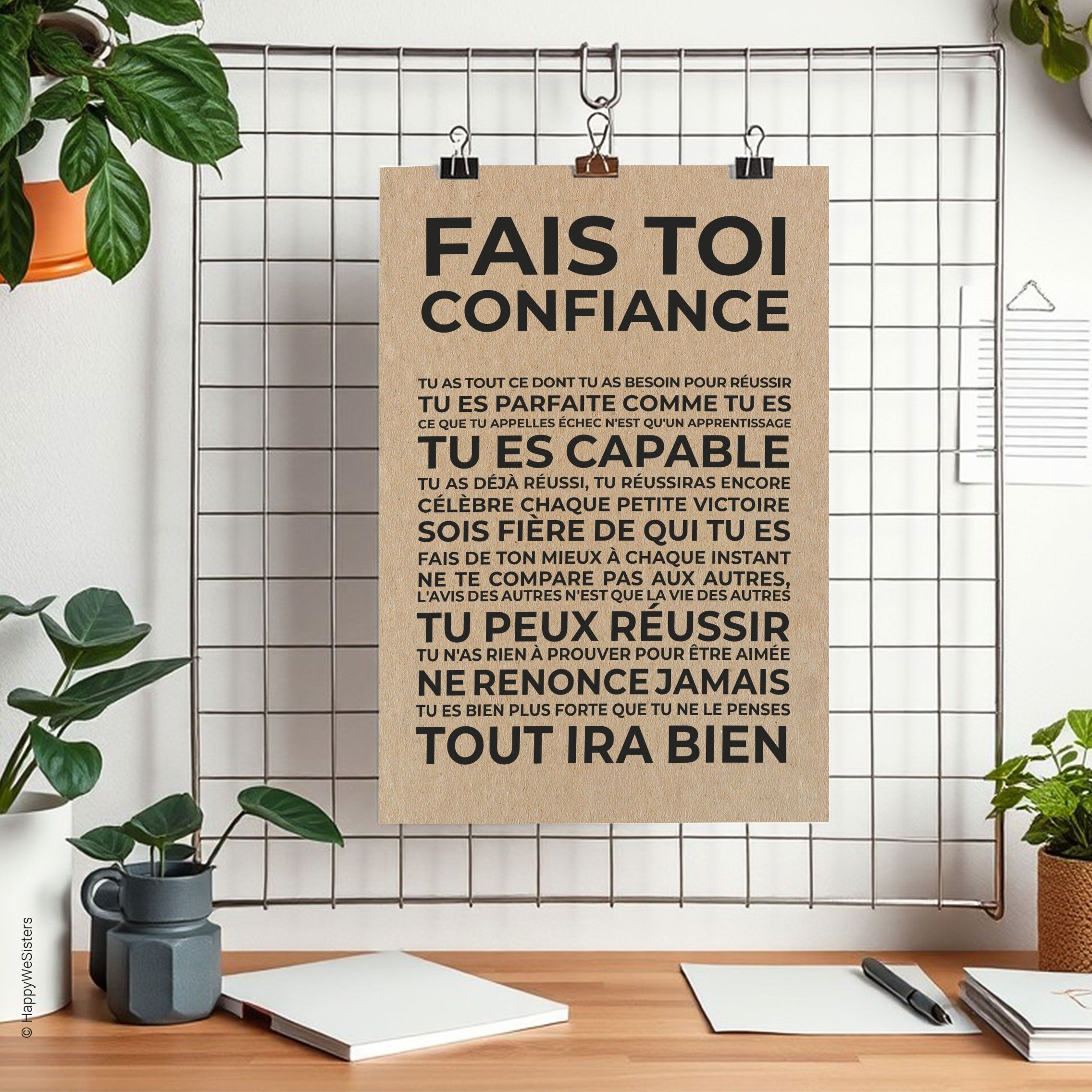 A4-Poster - Vertraue dir selbst (Frau)