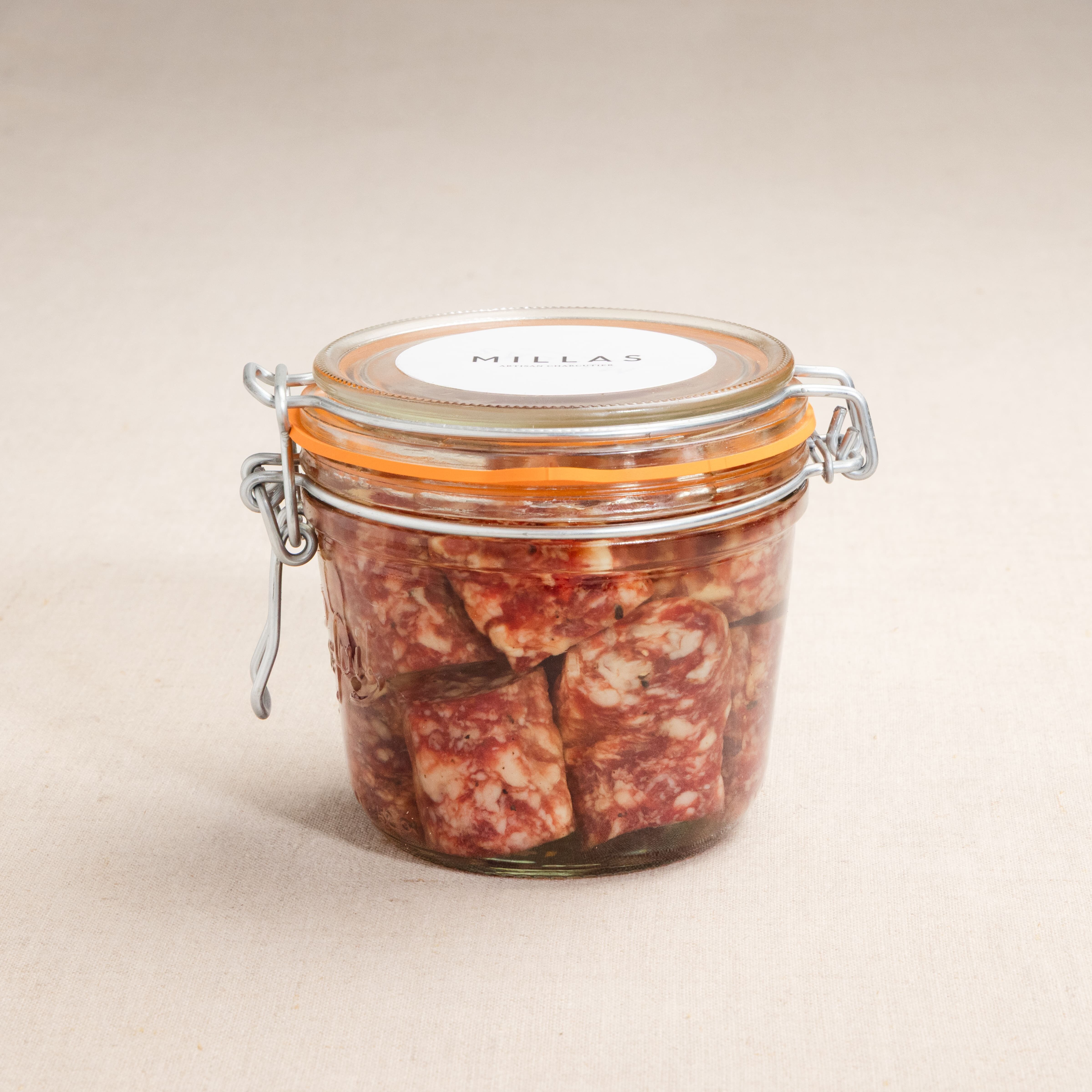 Salsiccia secca sott'olio