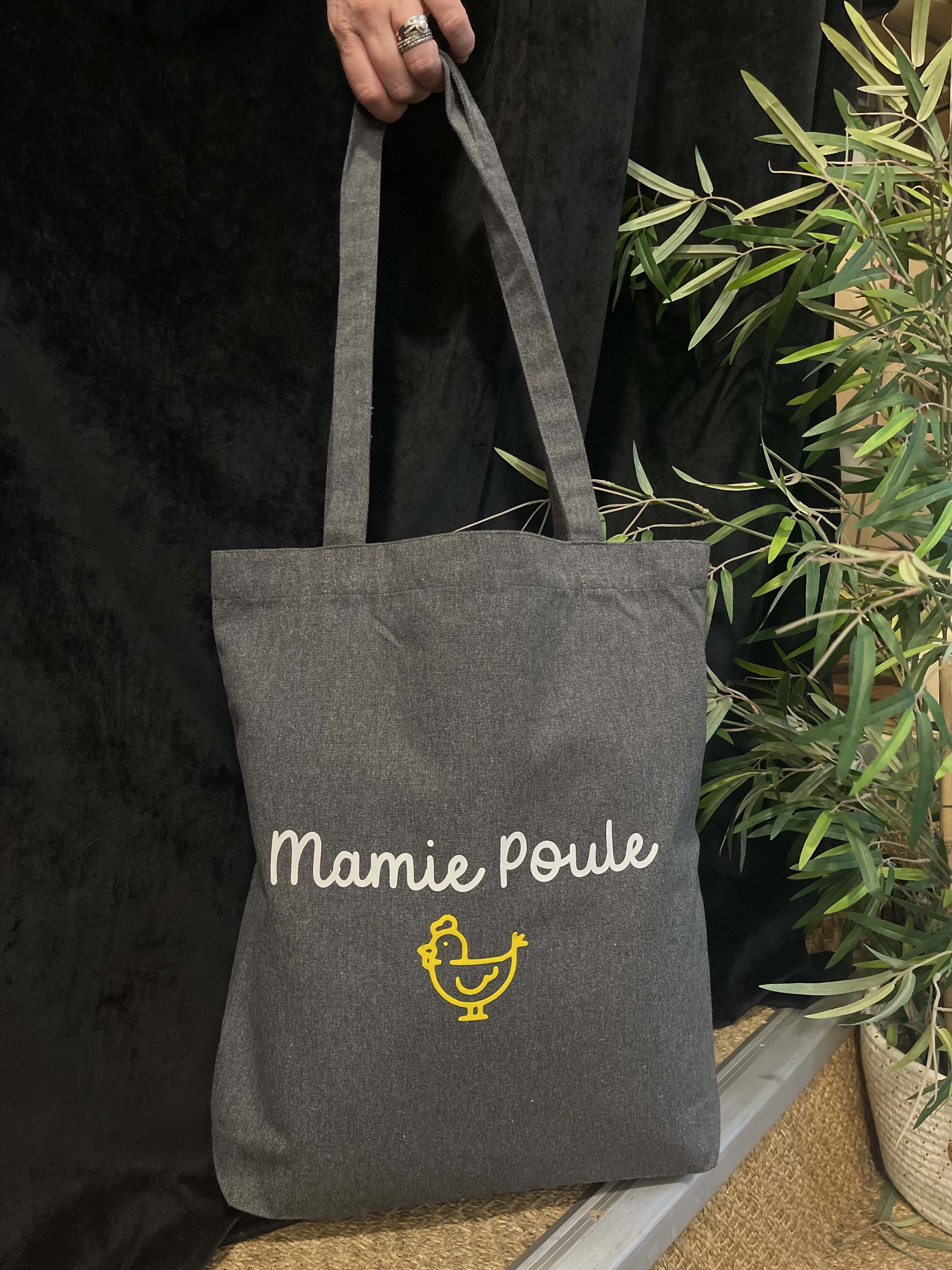 Borsa Tote Antracite "Mamie poule"