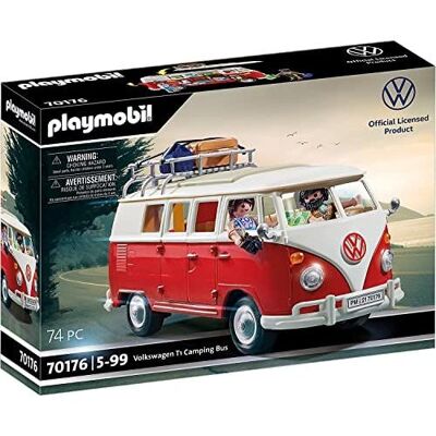 Playmobil Volkswagen 70176 Volkswagen T1 Combi, la legendaria furgoneta Volkswagen, a partir de 5 años