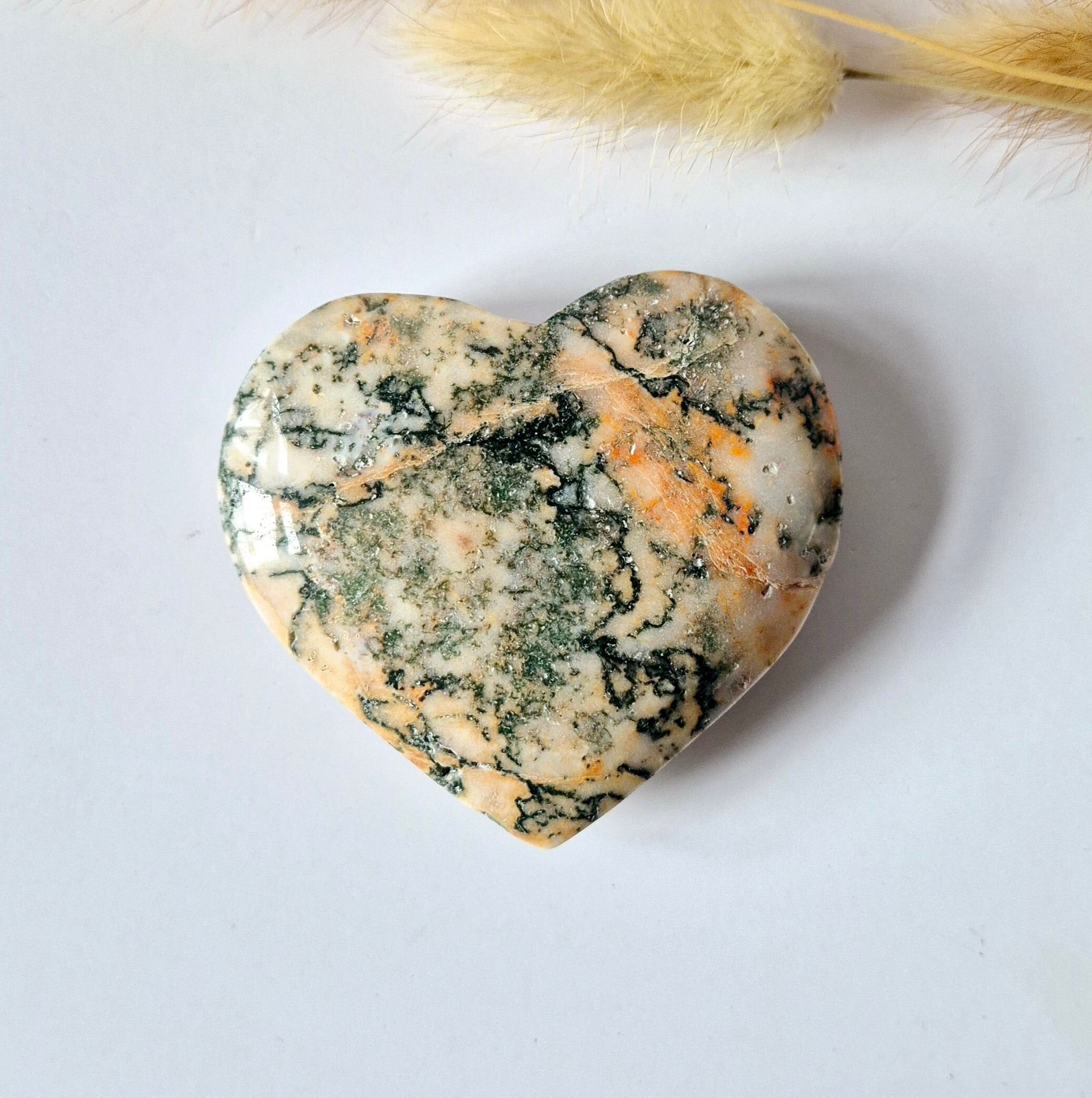 Cuore di agata muschiata rossa drusa 6-8 cm – #18 (perfetto per San Valentino)