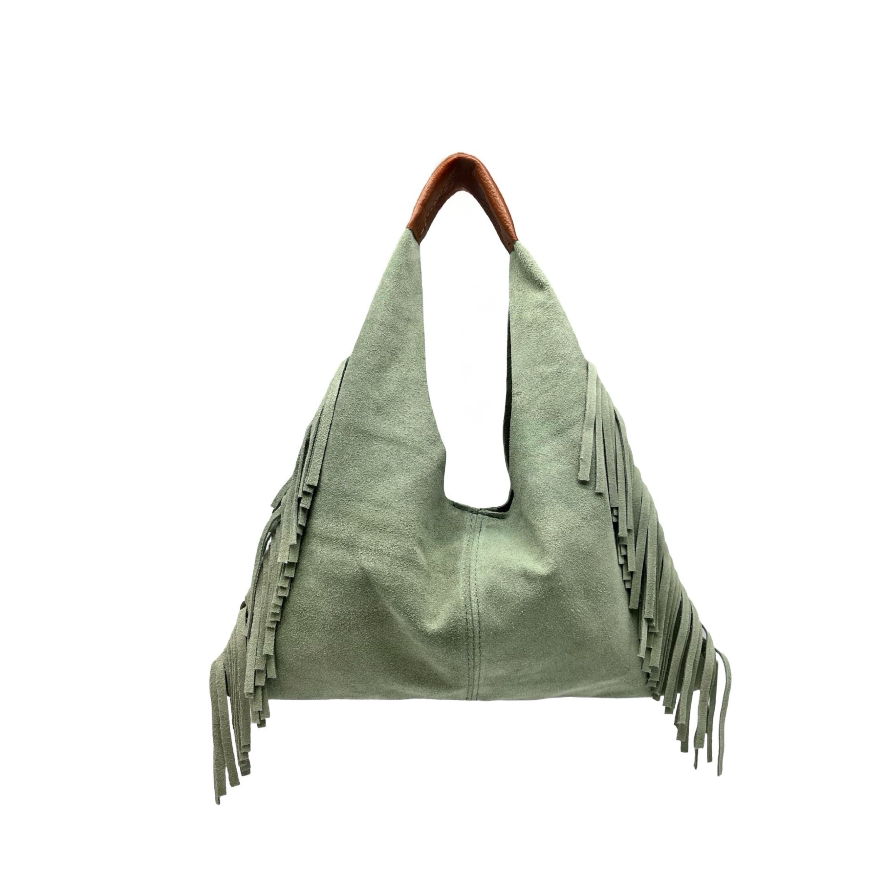 MARCO FRINGE SUEDE LEATHER HANDBAG