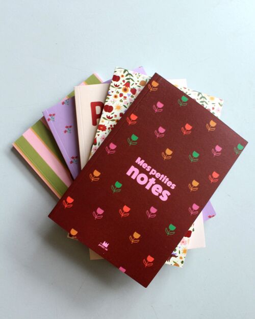 Carnet - Fleurs marrons (A5 - 15 x 21 cm - 96 pages)