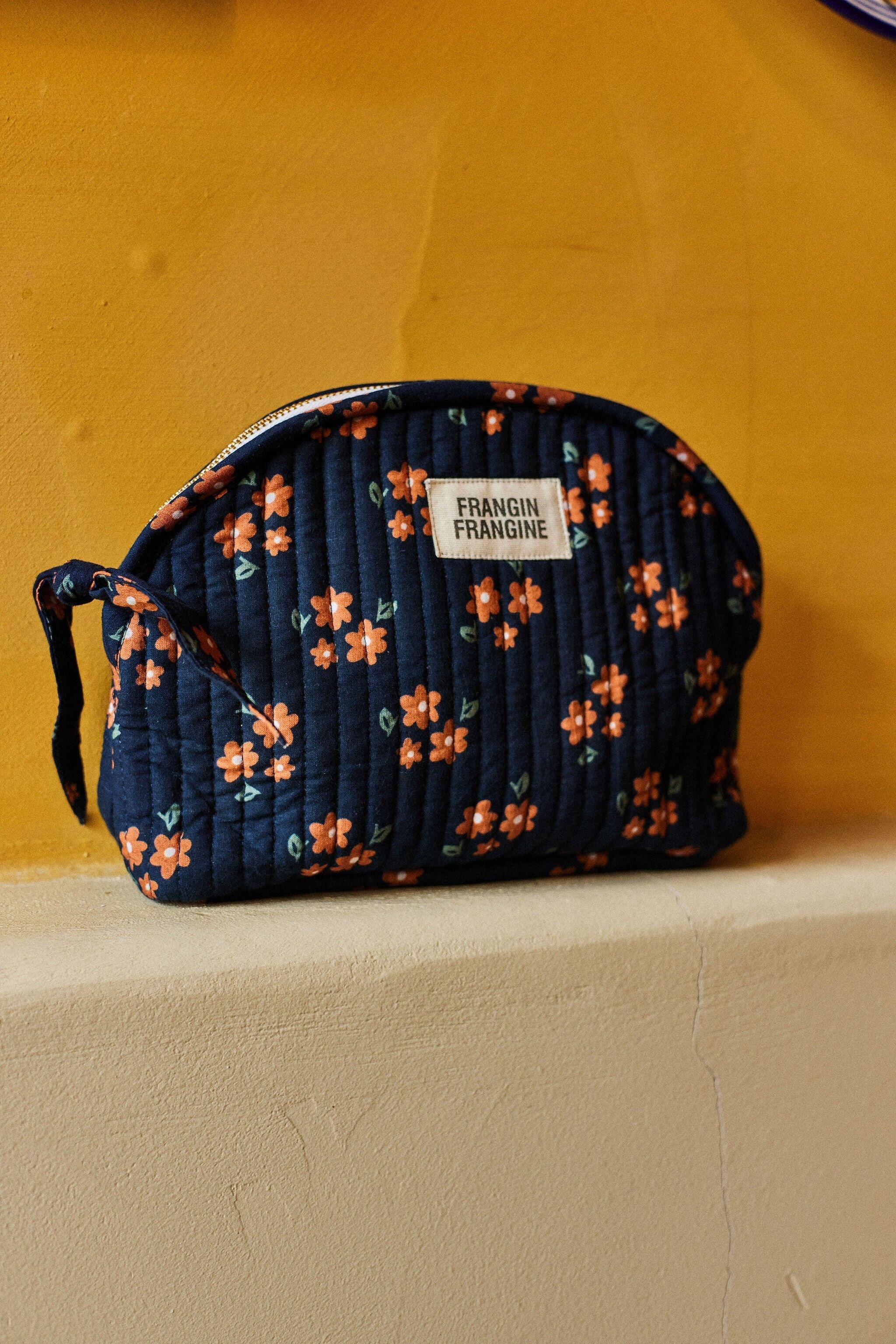 Kit trucco Iseult ##2799DK fiori blu navy