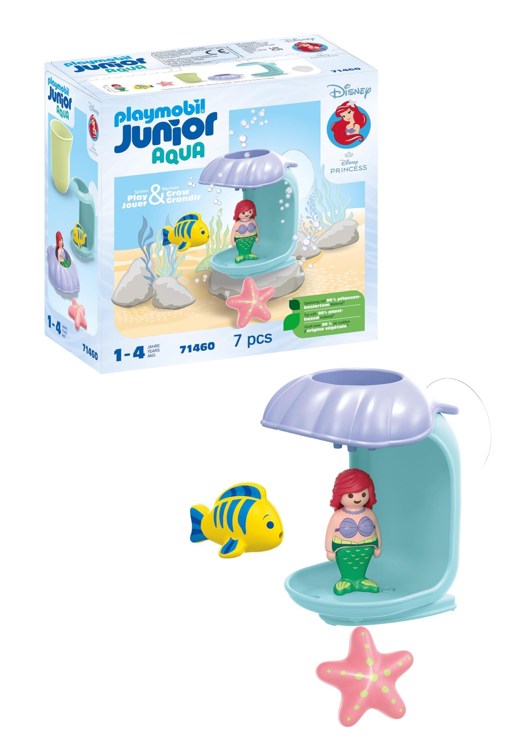 PLAYMOBIL 71460 Junior & Disney: Arielle mit Bademuschel - Inklusive Fisch und Muschel - Spielzeug aus pflanzlichen Materialien - Ab 12 Monaten