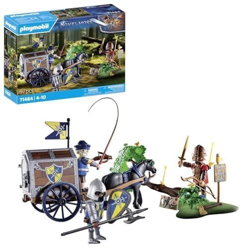 Playmobil 71484 Novelmore Convoglio con Bandito - Novelmore - I Cavalieri Difendono il Loro Regno - Con 1 Animale e 3 Personaggi - Giocattolo dell'Universo Medievale e Storico. Dai 4 anni