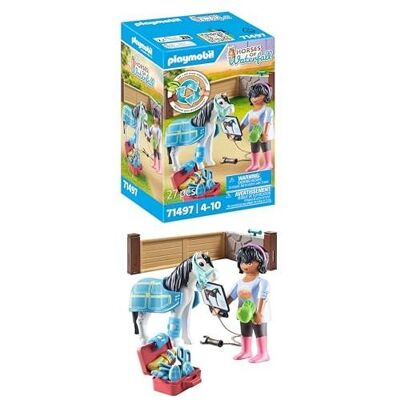 Playmobil 71497 Terapeuta y Caballo - Caballos de Cascada - Gama Caballos de Cascada fabricada con Más del 80% de materiales reciclados o de origen biológico de media - A partir de 4 años