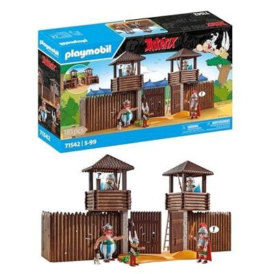 Playmobil 71542 Astérix : Camp des Romains - La conquête palpitante du Camp par Les Gaulois - Comprend 6 Personnages, Un Camp Romain dôté de Deux Tours de guet et des Accessoires - Dès 5 Ans