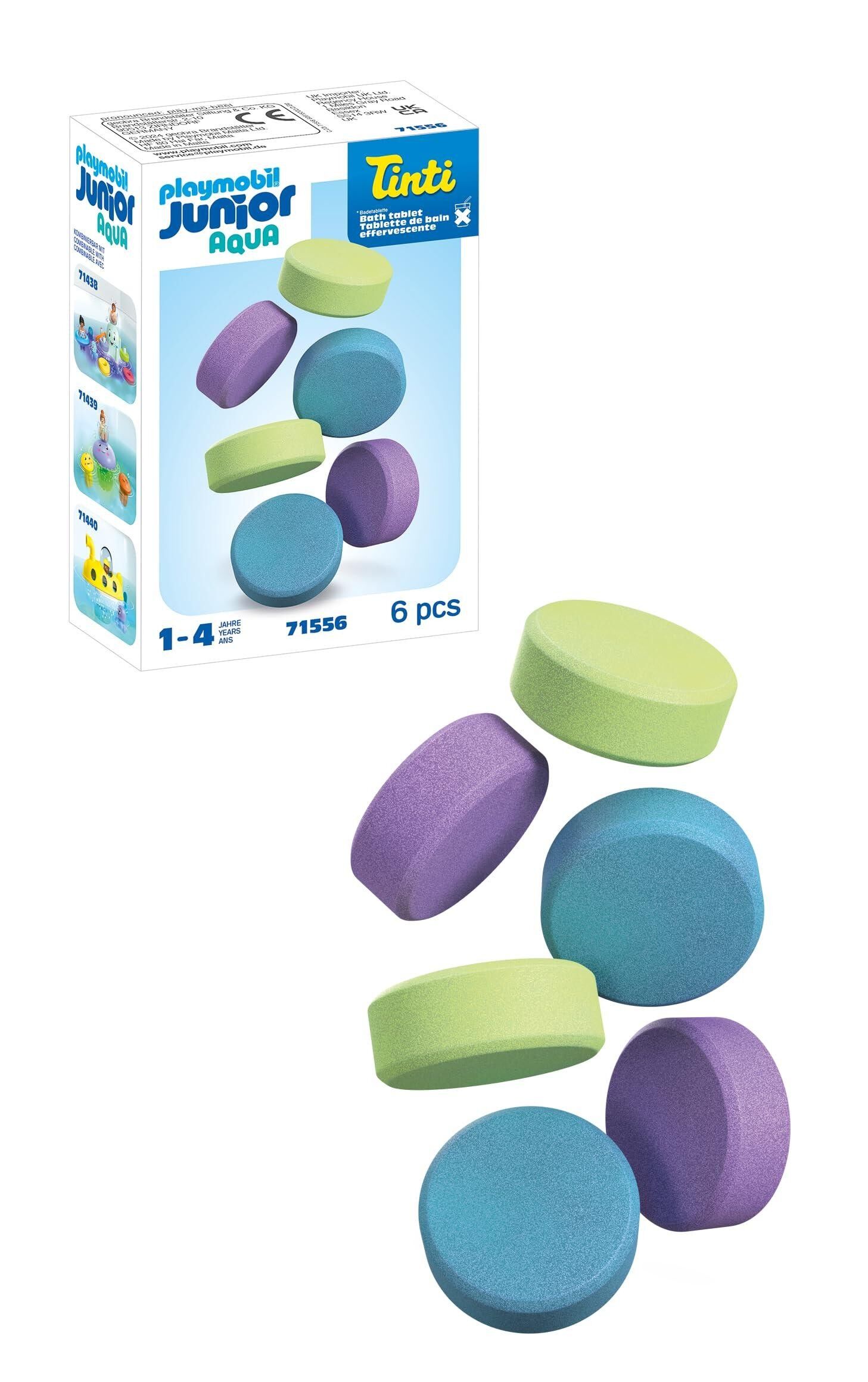 PLAYMOBIL Junior 71556 Tinti Bath Tablet Ricarica Confezione da 6