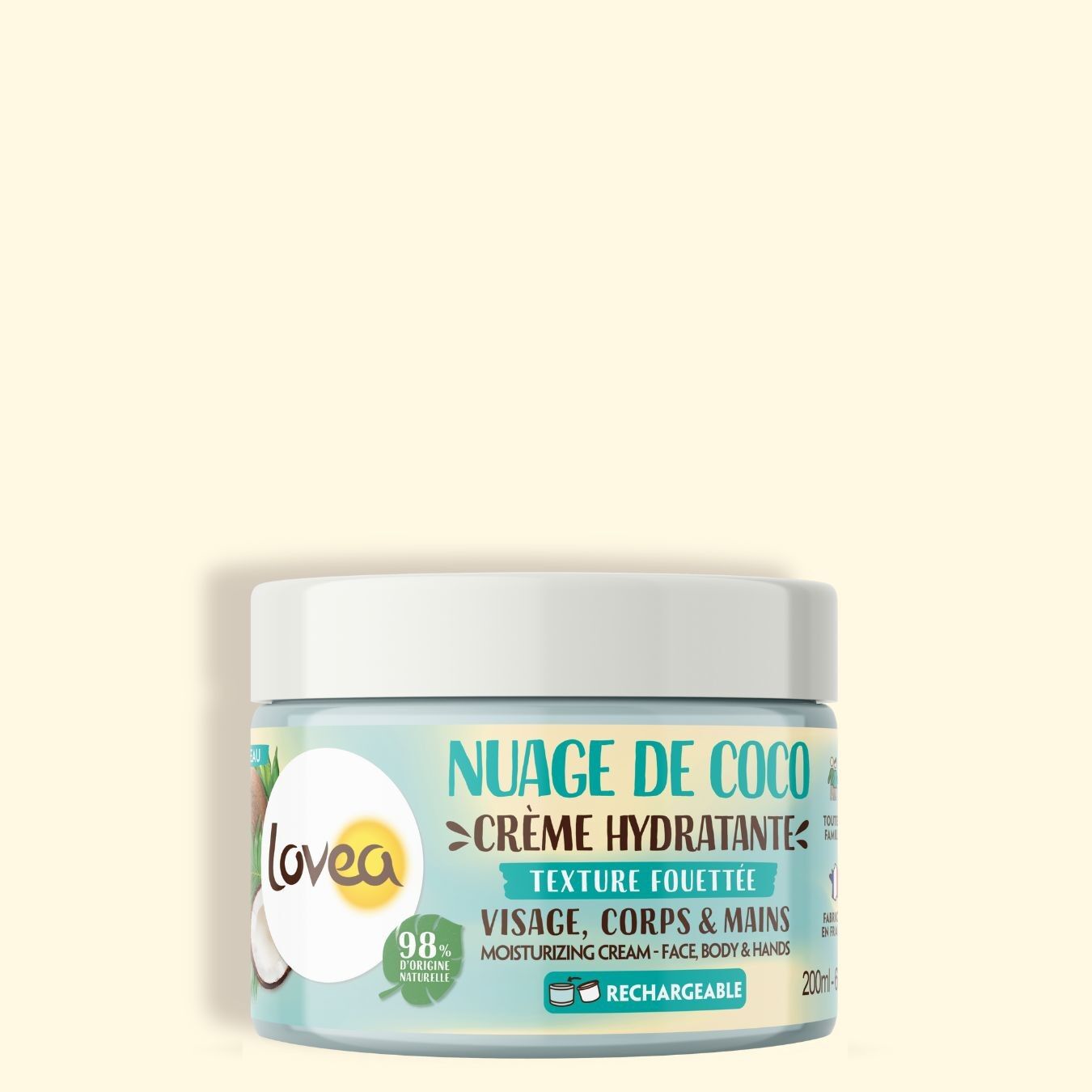 Crema idratante Coconut Cloud - Olio di cocco biologico