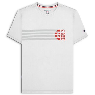 Camiseta de rayas Scooter blanca SS25