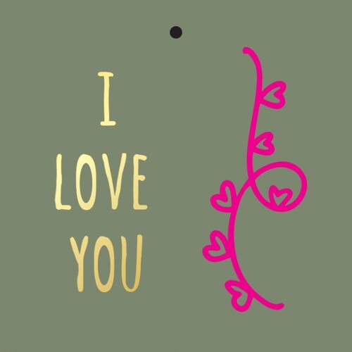 Cadeaukaartje – “I Love You” – 20 Stuks