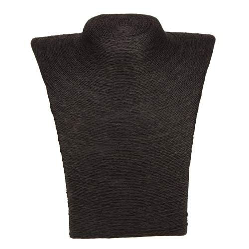 Busto portagioie piccolo, sisal, antracite