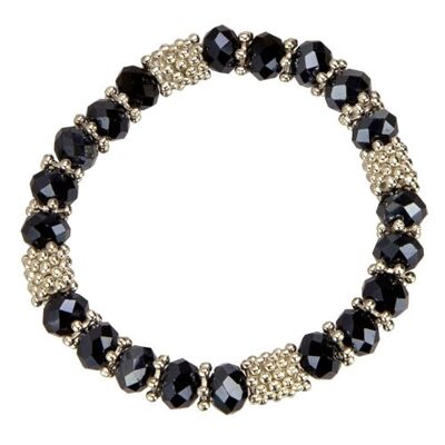 Bracelet en verre tendance, 8 mm, bleu foncé