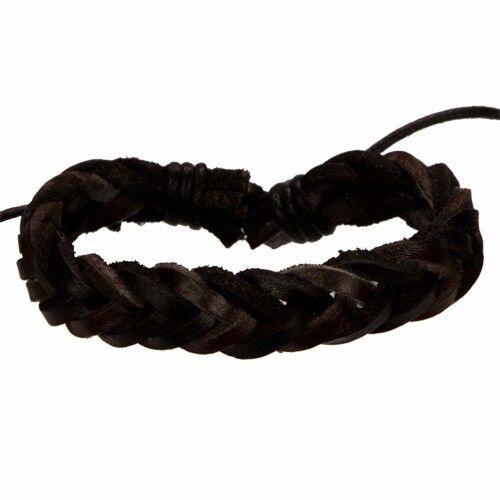 Lederarmband Schwarz-Dunkelbraun 1