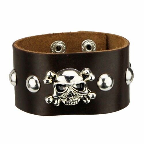 Pulsera de Cuero Marrón Oscuro 1