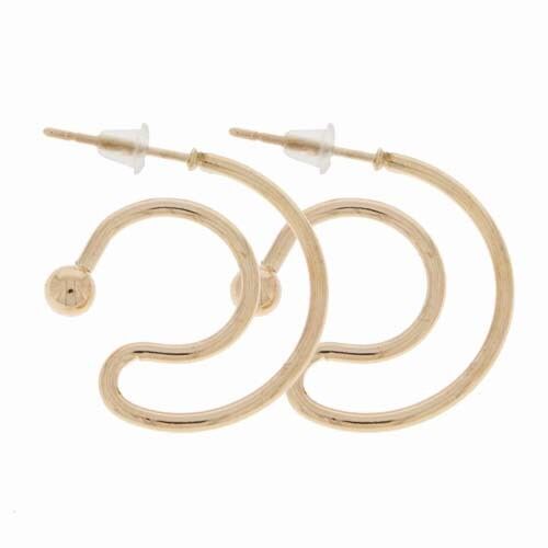 Ohrringe, 25x22mm, Gold