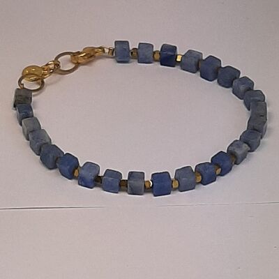 Bracelet Baixa bleu plaqué or 24 carats