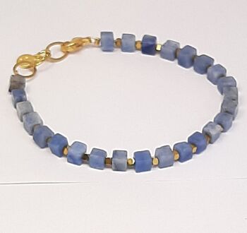 Bracelet Baixa bleu plaqué or 24 carats 2