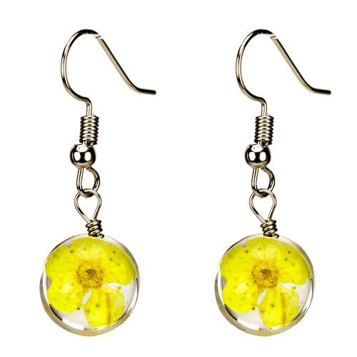 orecchini in vetro giallo