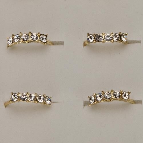 Fashion ring with stones, yellow gold